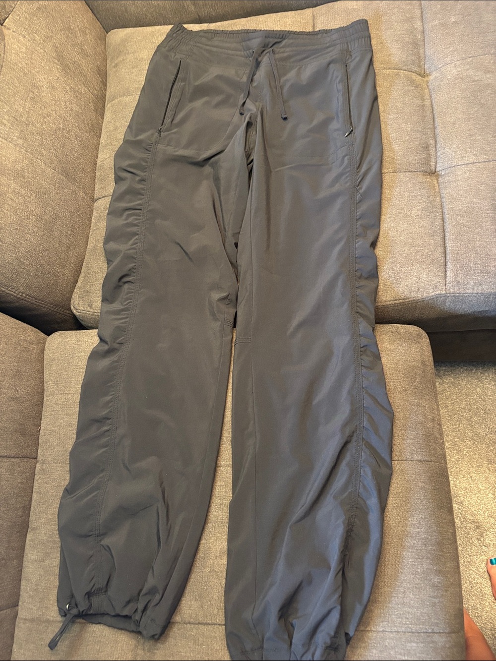 Athleta black Drawstring Track Joggers